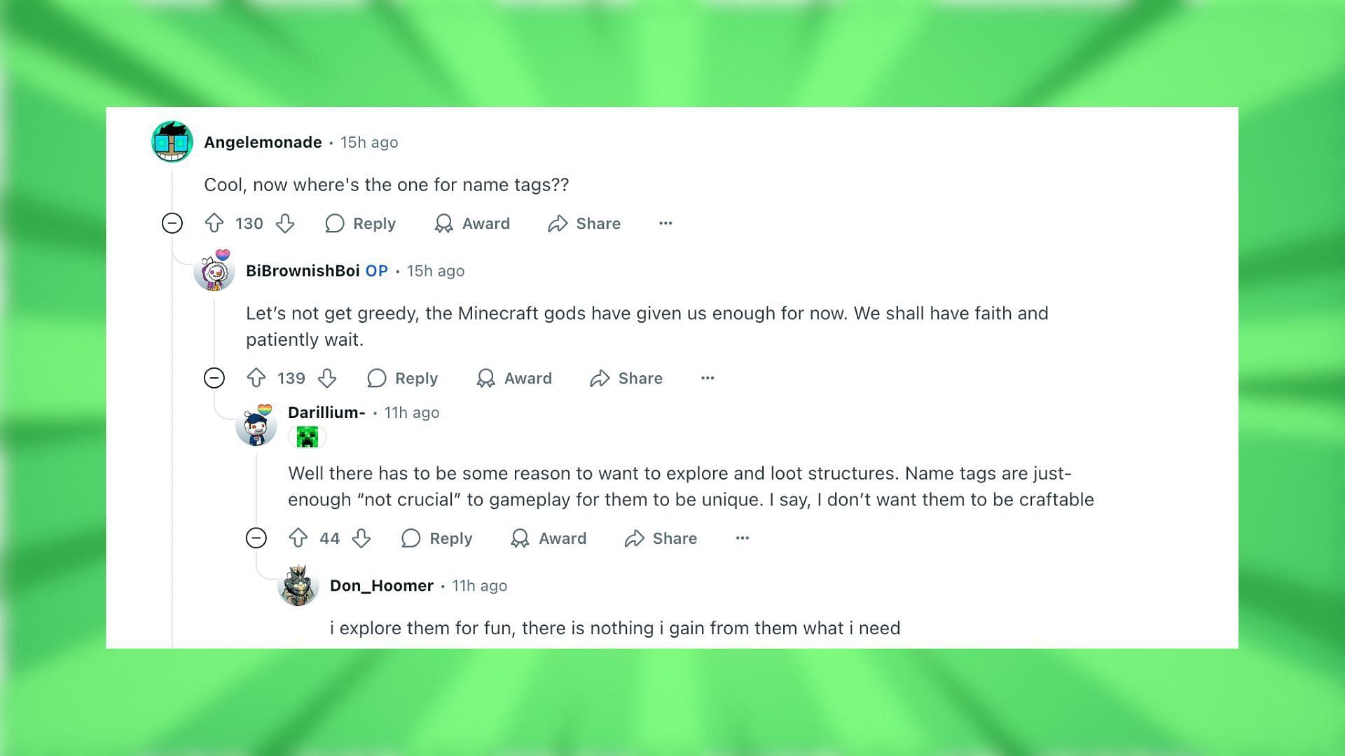 Redditors react to the new snapshot (Image via Reddit)